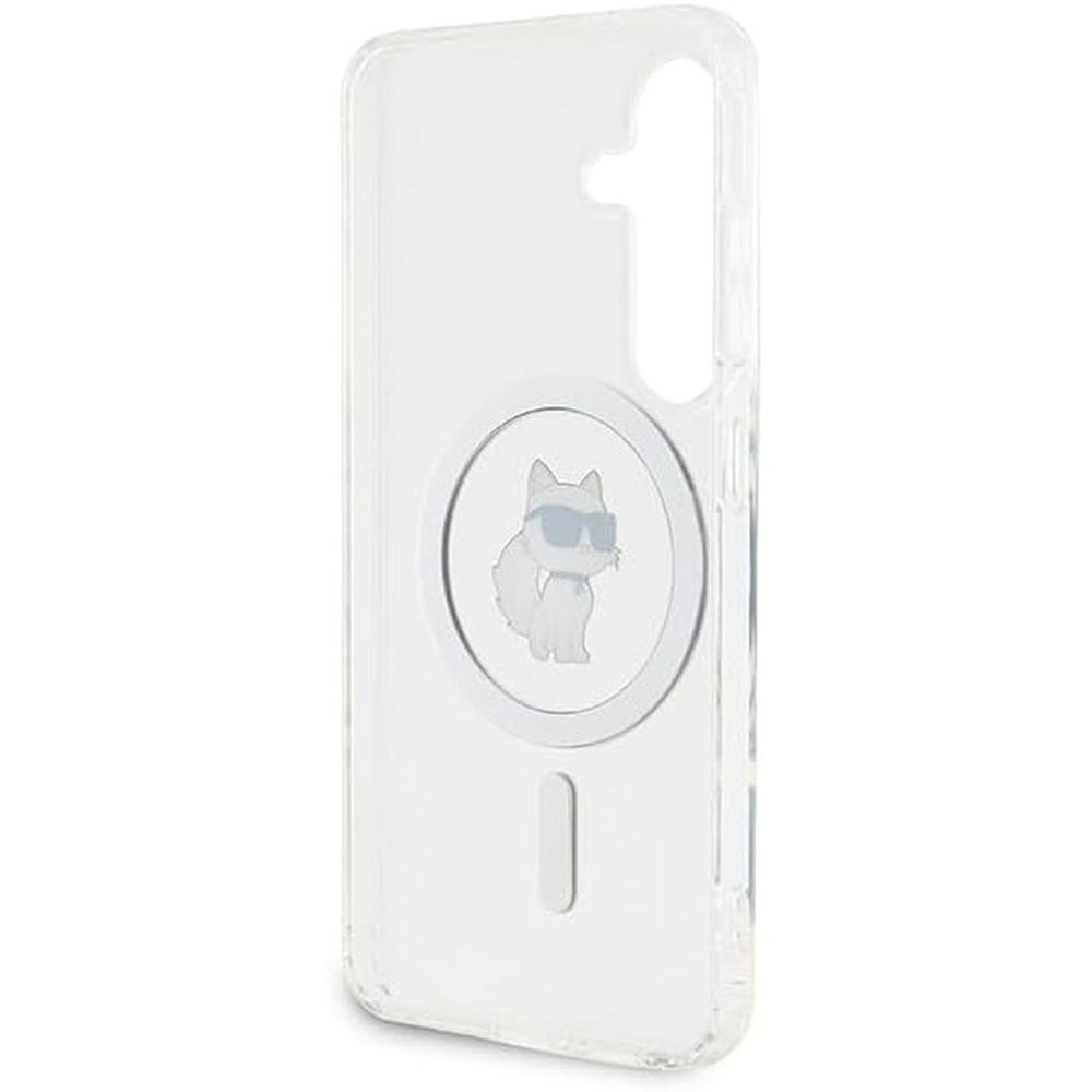 Etui o luksusowym designie, Karl Lagerfeld HardCase IML Choupette MagSafe do Galaxy S24, przezroczyste
